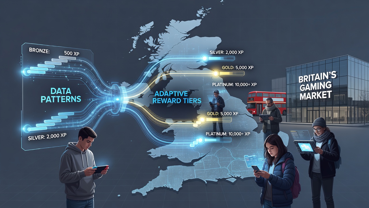 Data visualization showing player engagement patterns on mobile gaming platforms in Britain