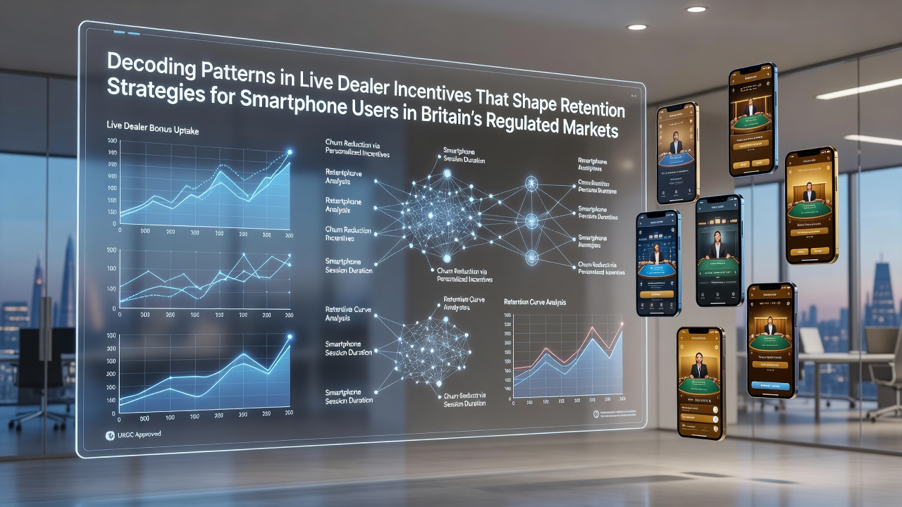 Smartphone displaying live dealer casino interface with incentive notifications in a regulated market setting