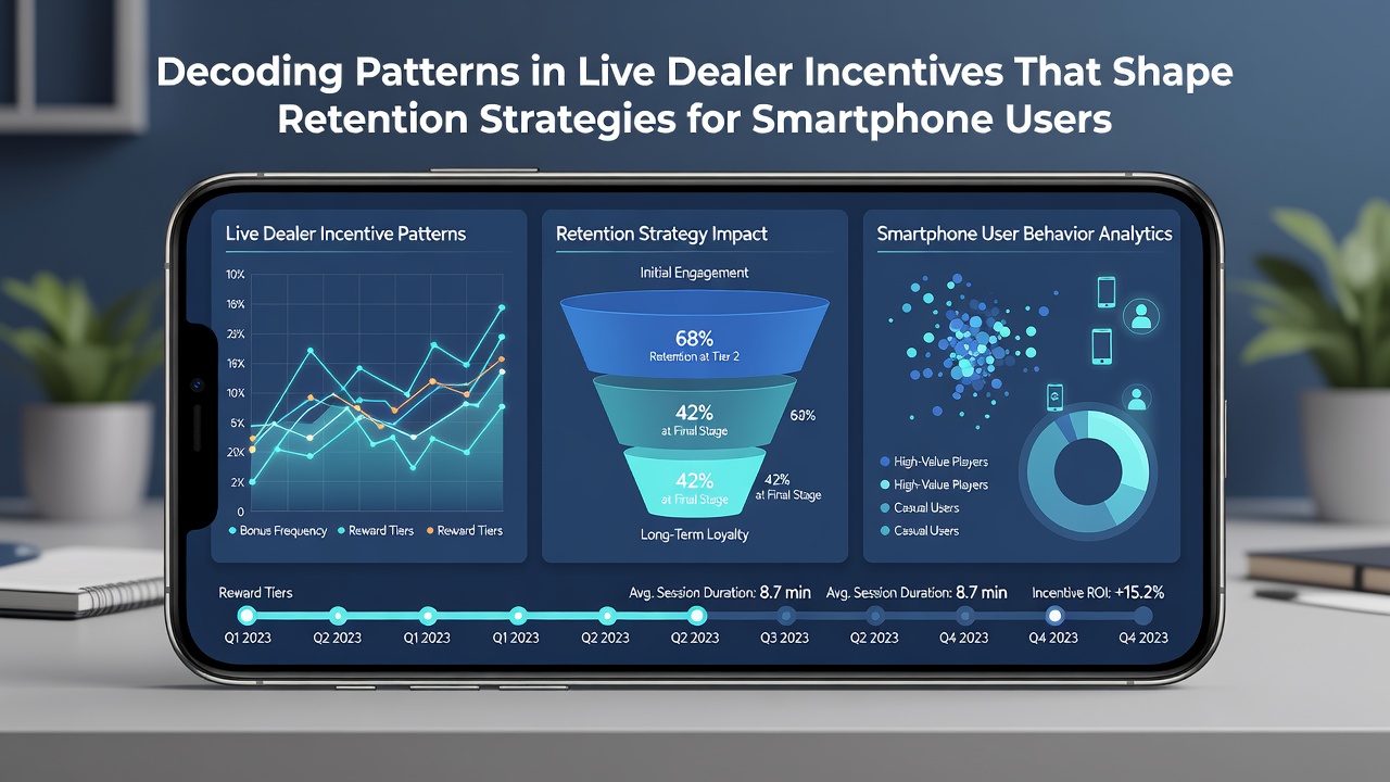 Data visualization of retention patterns and incentive triggers on mobile live dealer platforms