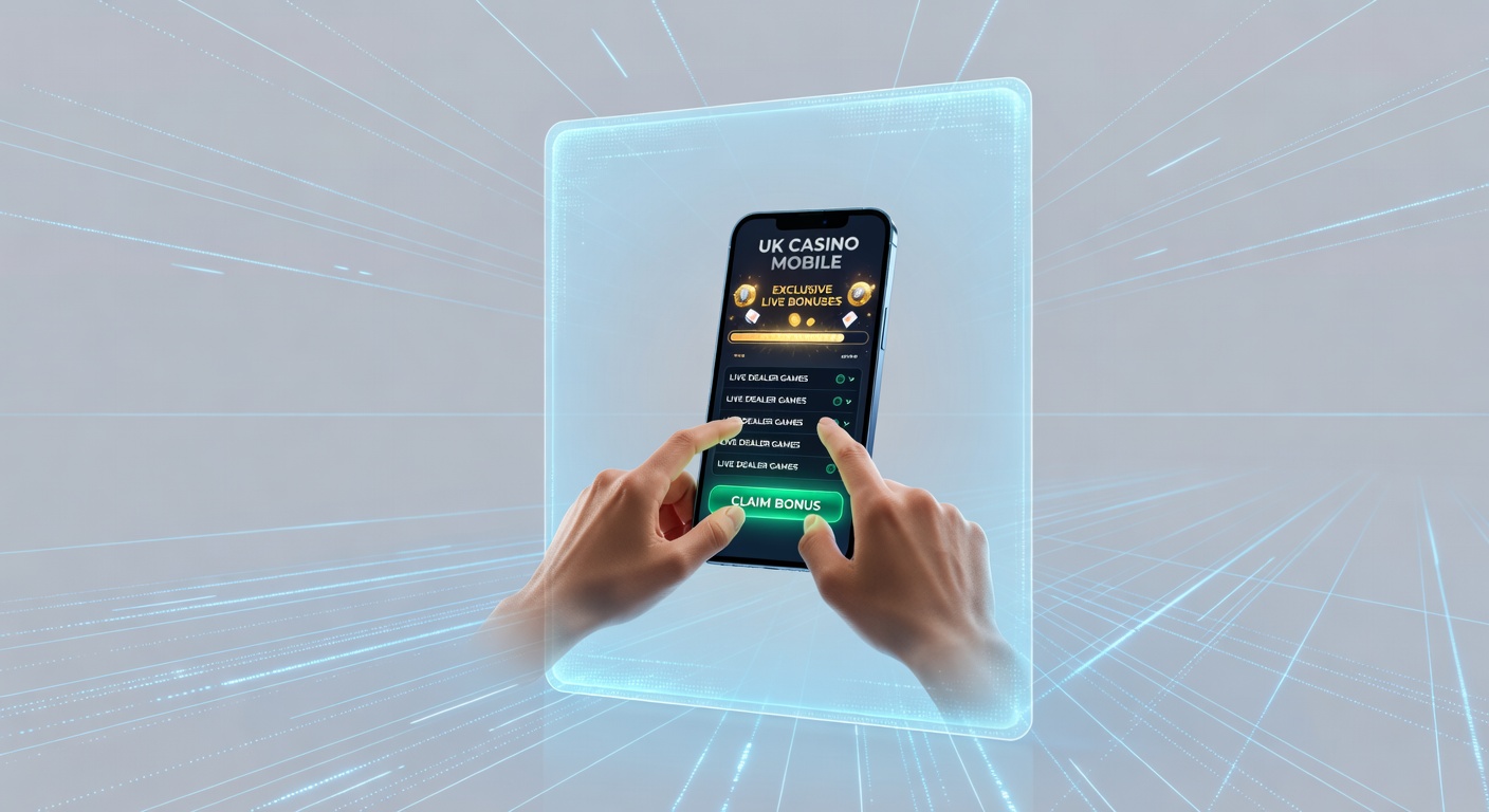Mobile casino interface displaying exclusive live dealer bonus thresholds on a UK app screen