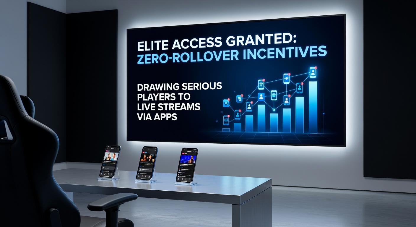 High-roller player engaging with live dealer stream on a mobile casino app, showcasing elite access features