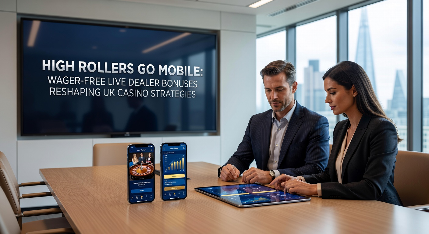 Dynamic screenshot of a wager-free live dealer bonus activation on a UK mobile casino app, featuring roulette wheel and bonus terms overlay