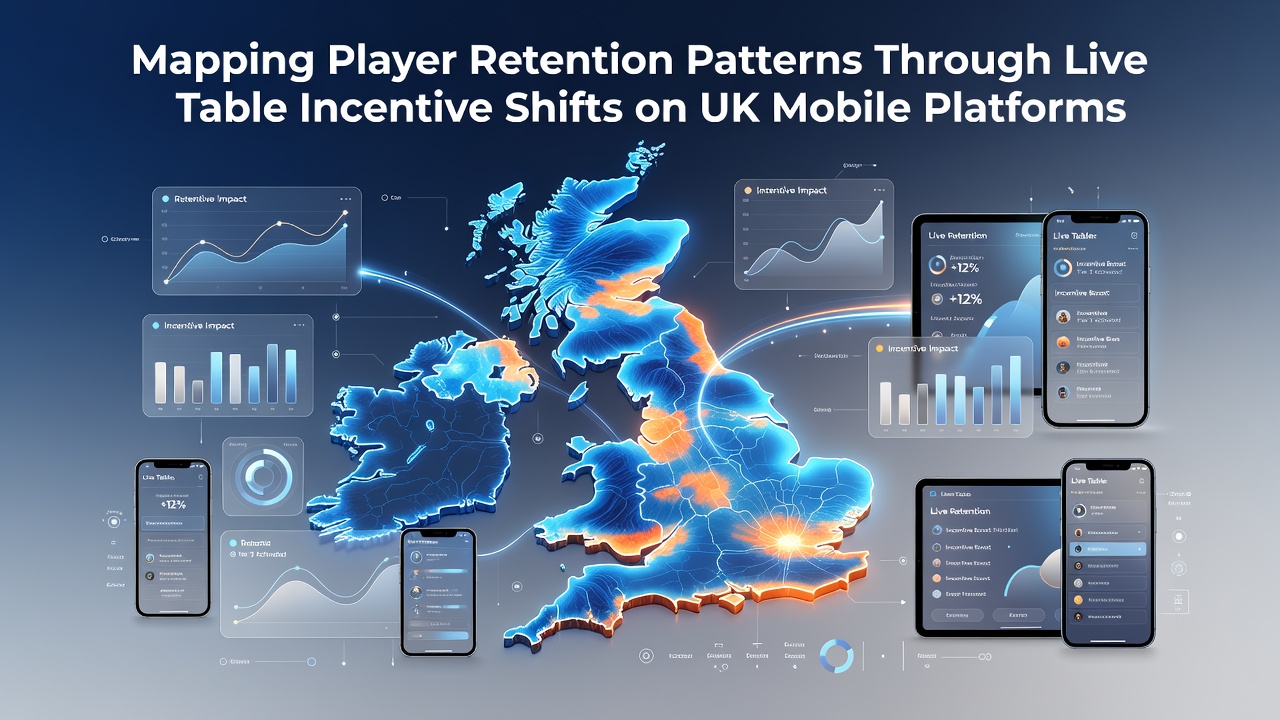 Visualization of player retention data trends across live table games on mobile platforms