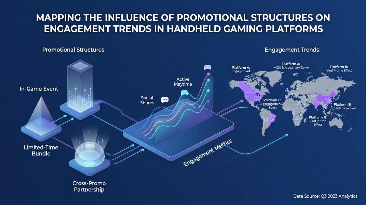 Data visualization showing engagement trend shifts linked to different promotional structures in handheld gaming