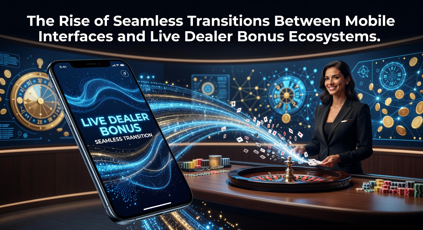 Mobile casino interface transitioning smoothly to a live dealer table with active bonus indicators overlaid on the screen