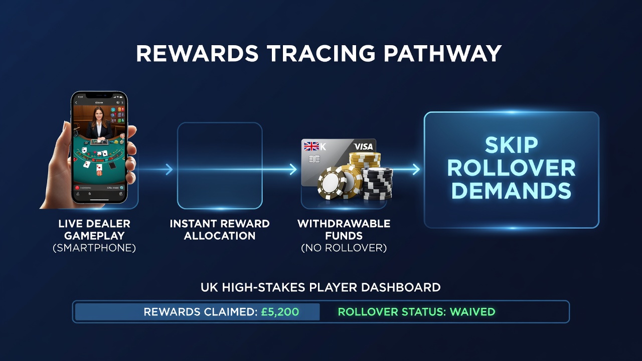 Live dealer roulette table on smartphone with overlaid bonus confirmation message for UK players